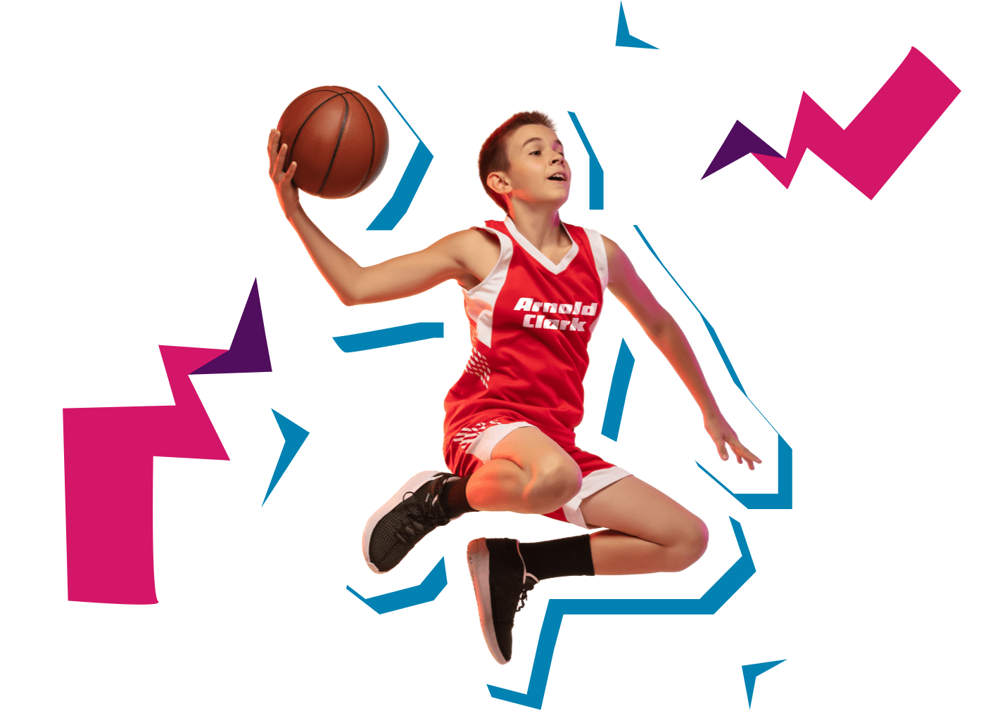 Boy playing basketball